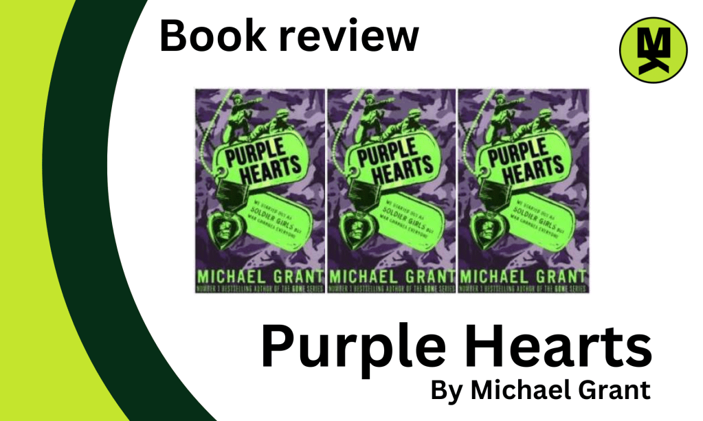 Banner stating: Book Review – Silver Stars by Michael Grant.